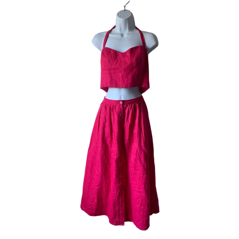 Reformation Orzo Linen Two Piece Set Dress, size 8 - Picture 2 of 10